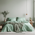 Pistachio Green | 10% French Linen Bedsheet Set | Set of 4 - paizlie