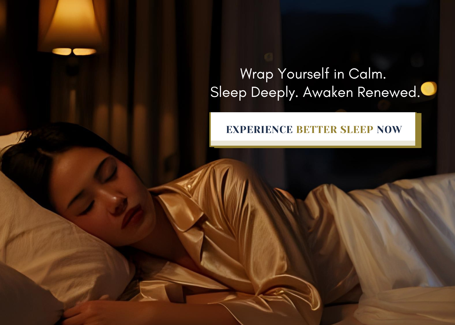 Woman sleeping in bed in a soft, natural, and breathable sleepwear to help sleep better.