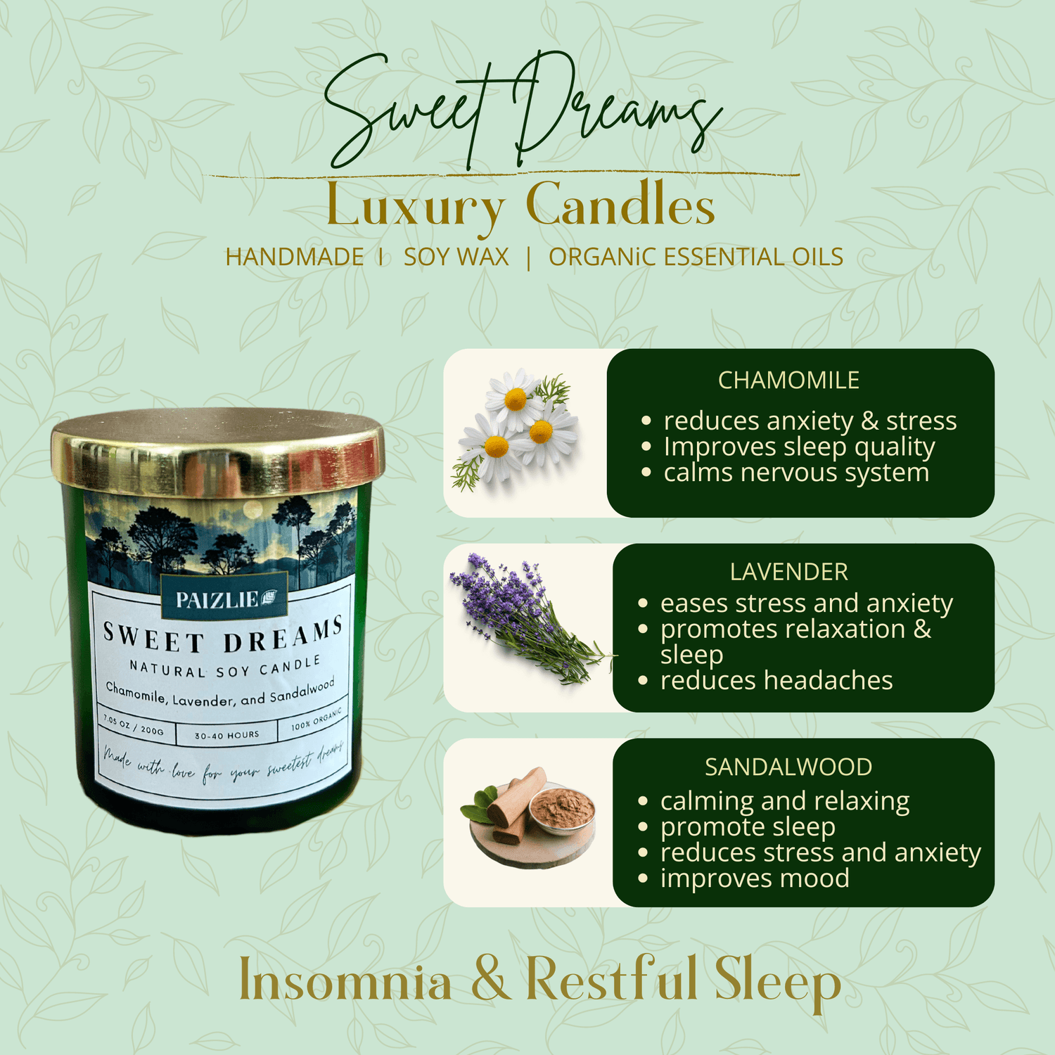 Tranquillity Scented Candle Hamper pack | Set of 2 - paizlie