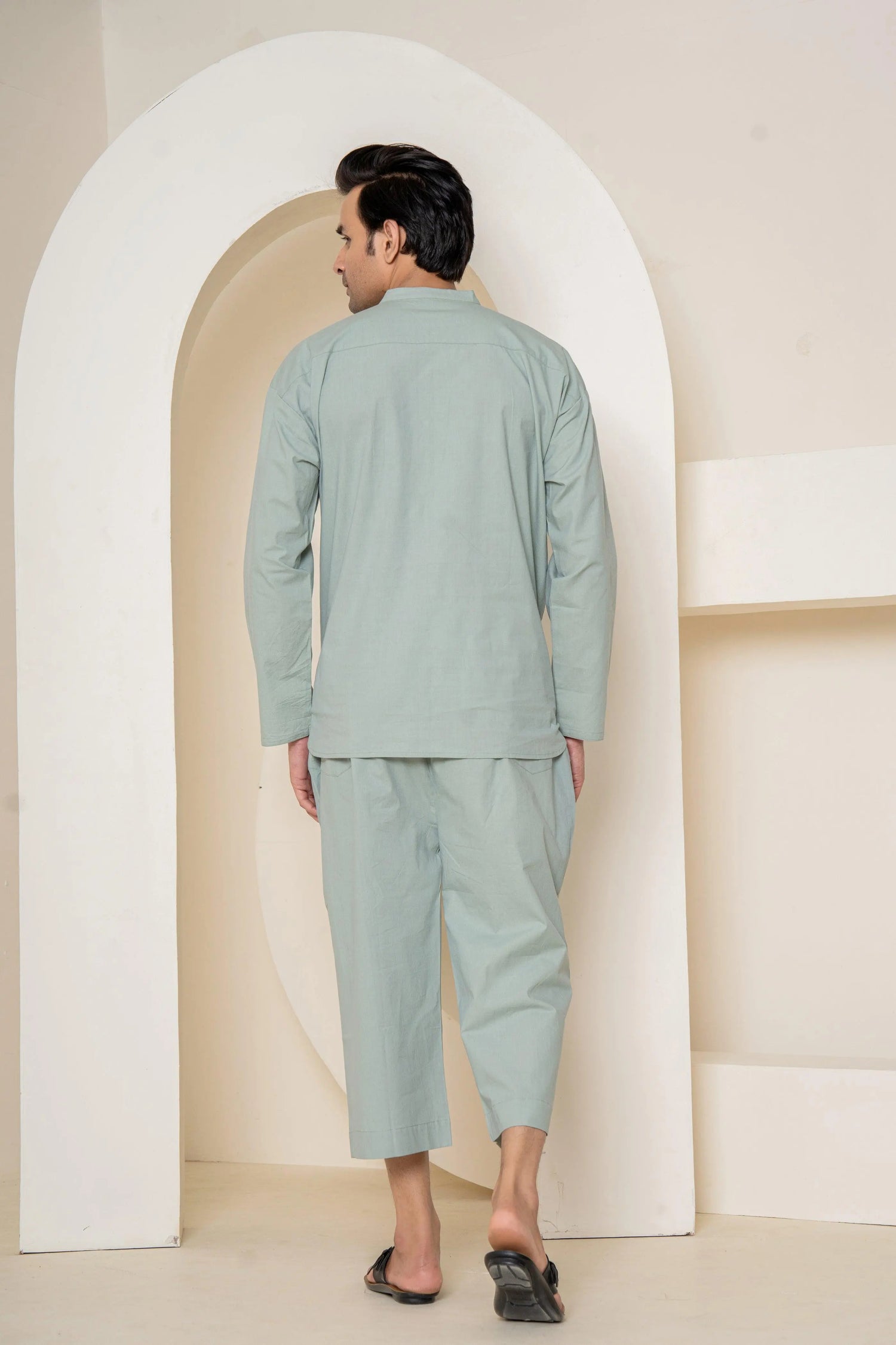 Olive Ease Loungewear | 100% Poplin Organic Cotton | Men Loungewear - paizlie