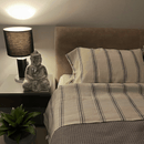 Blue Stripes | 100% Natural European flax Linen Bedsheets | Set of 4 - paizlie