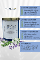 Relax & Unwind Scented Candle | Handmade with Pure Soy Wax | Organic Essential Oils of Chamomile, Lavender & Sandalwood
