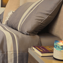 100% Bamboo Metal Grey with White Stripe Bedding Set | Set of 4 - paizlie