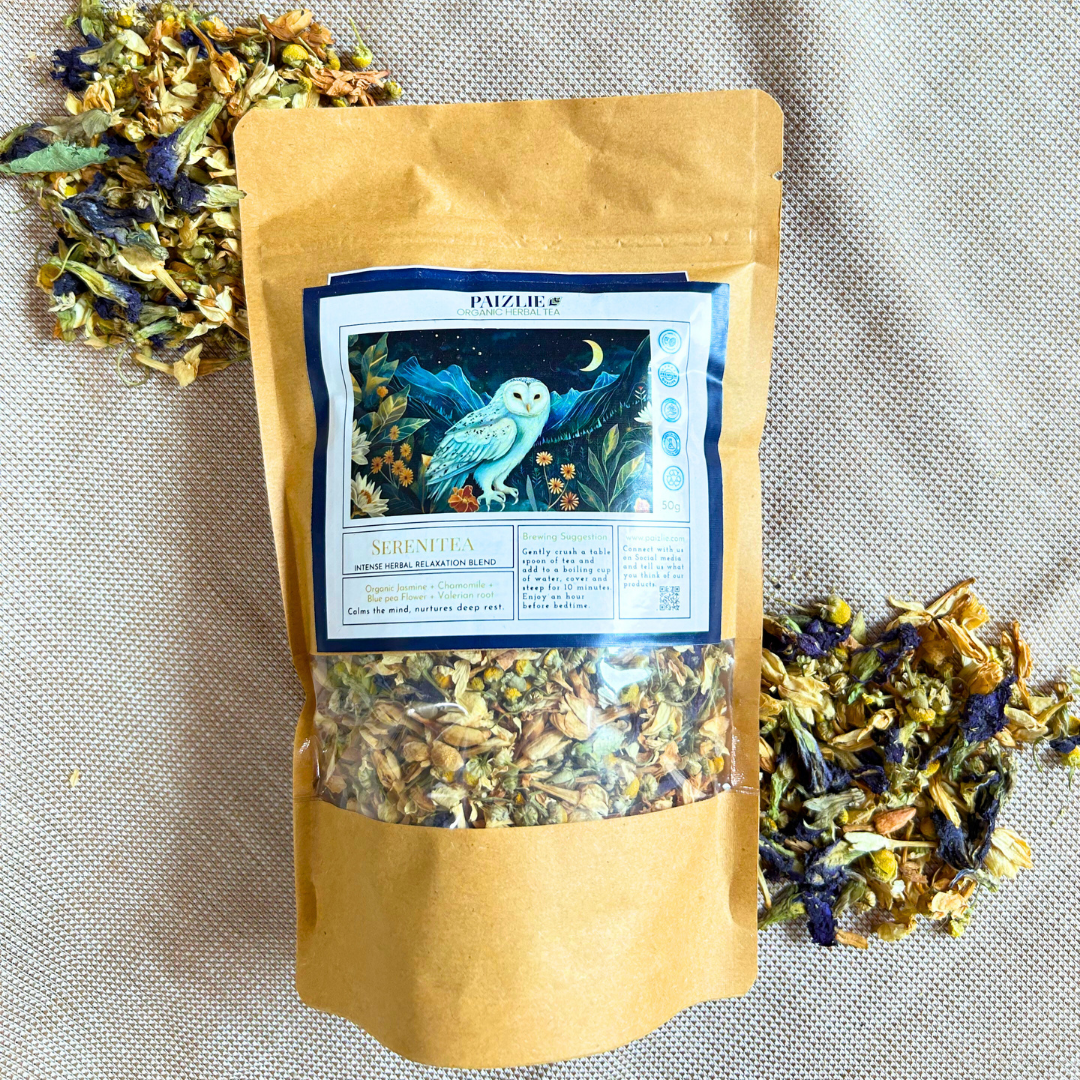 SereniTea | Organic Jasmine, Chamomile, Blue Pea Flower, &amp; Valerian Root