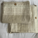 Beige Stripes | 100% Natural European flax Linen Bedsheets | Set of 4 - paizlie