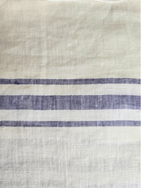 Blue Stripes | 100% Natural European flax Linen Bedsheets | Set of 4 - paizlie