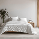 100% Bamboo Bedding Set | Powder White Solid | Set of 4 - paizlie