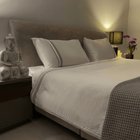 Snow White | Satin Bamboo Sheet Set | 4pc Cooling Bedding - paizlie
