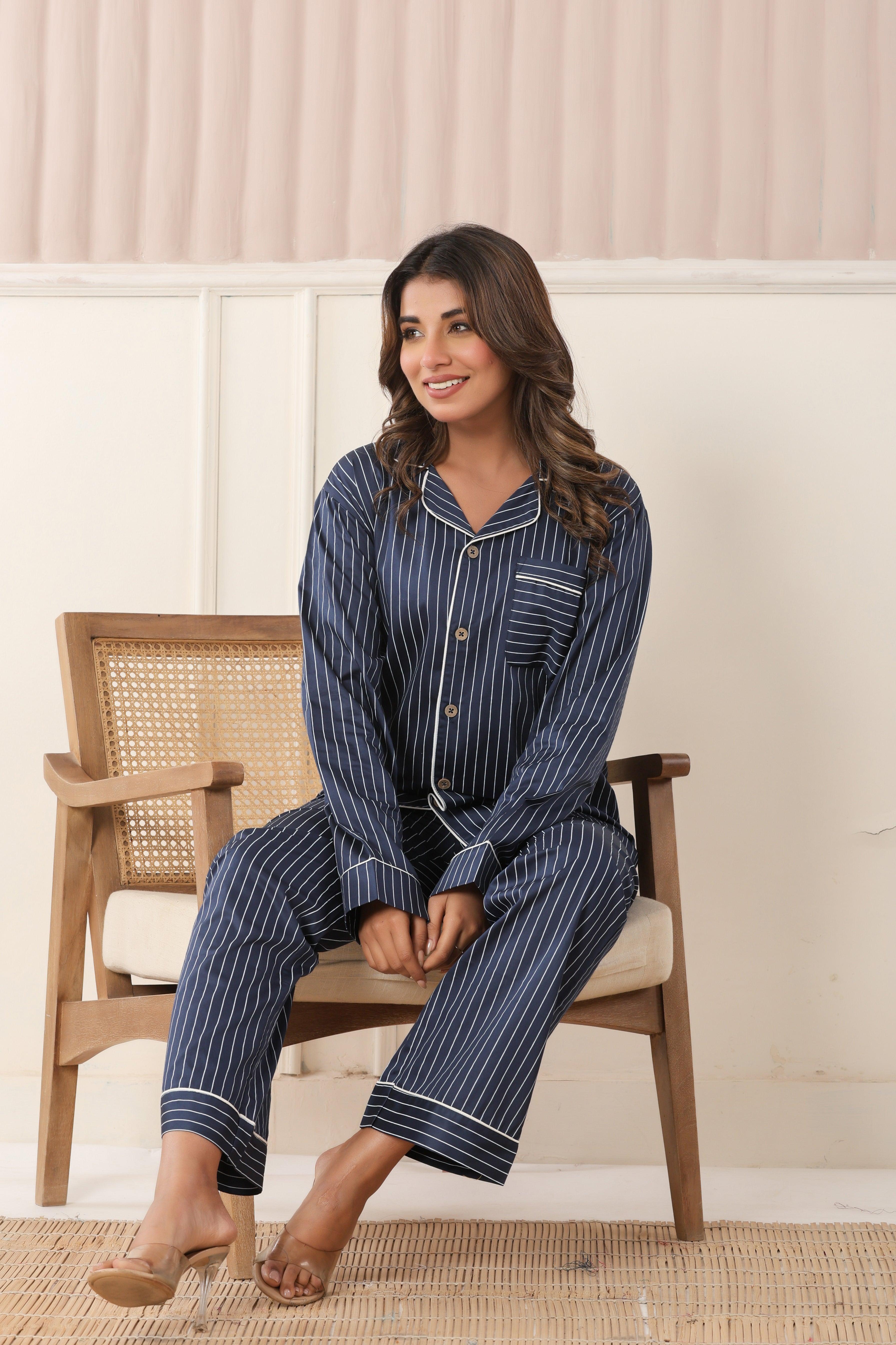 Midnight Stripes Loungewear | 100% Organic Cotton | Unisex