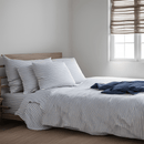 Blue Small Stripes | 100% Natural European Linen Bedsheets | Set of 4 - paizlie