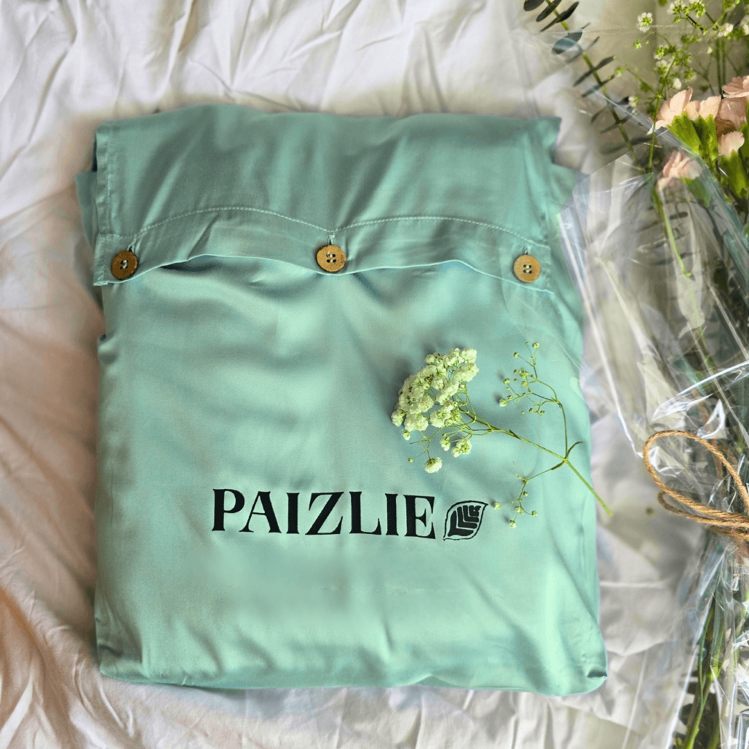 100% Bamboo Green Solid Bedding Set | Set of 4 - paizlie