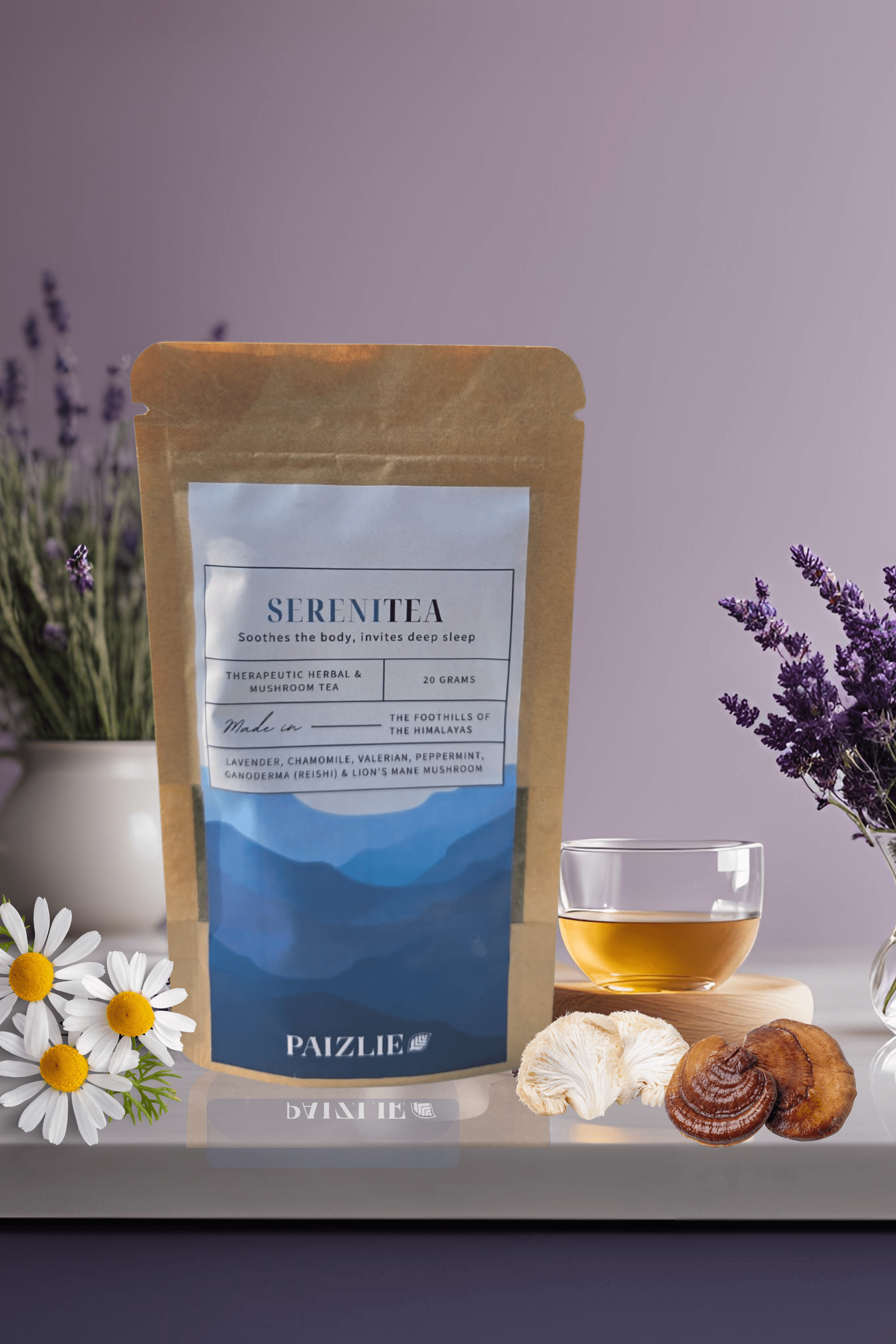SereniTea | Blend of Mushrooms, Herbs and Flowers | Soothes and Calms