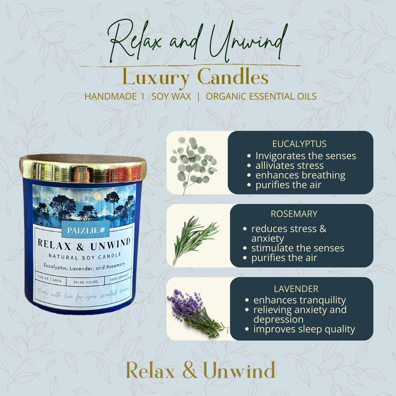 Tranquillity Scented candle Hamper pack | Set of 2