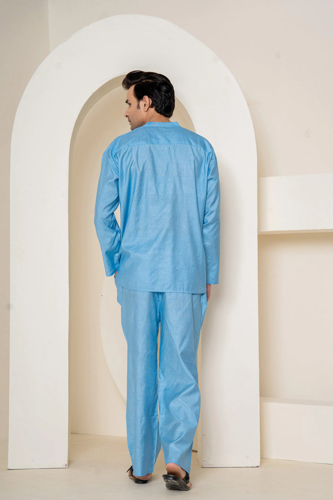 Ocean Waves Loungewear| Mulberry Silk | Men Pajama - paizlie
