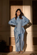 Ocean Waves Loungewear| Mulberry Silk | Women Loungewear - paizlie