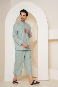 Olive Ease Loungewear | 100% Poplin Organic Cotton | Men Loungewear - paizlie