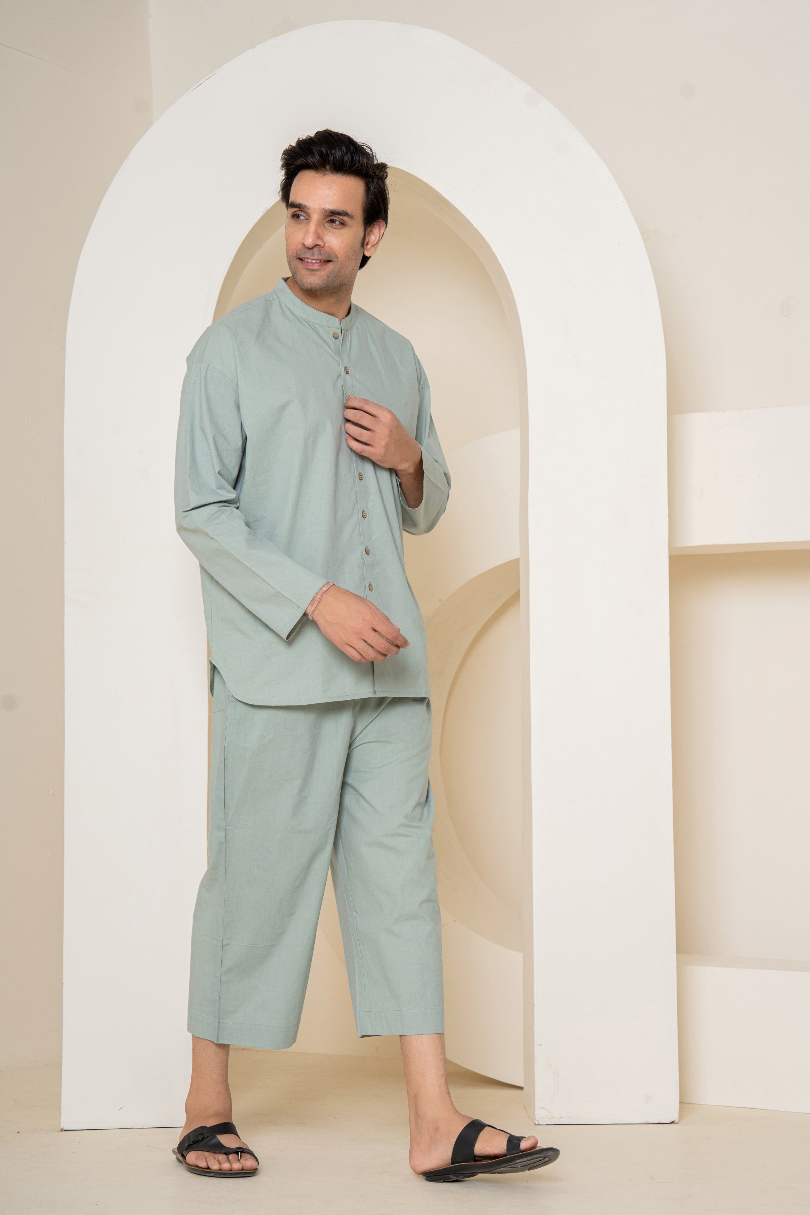 Olive Ease Loungewear | 100% Poplin Organic Cotton | Men&