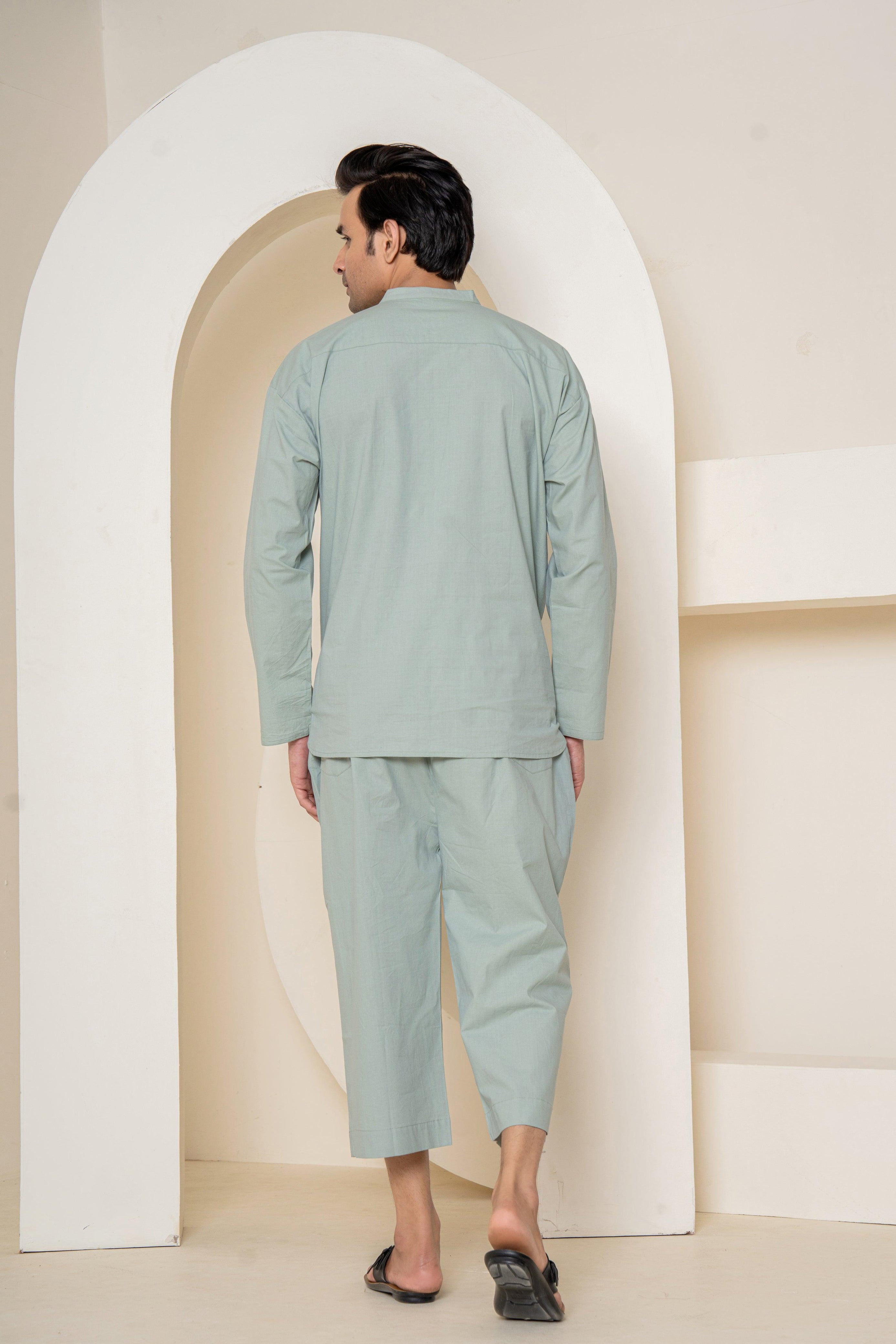 Olive Ease Loungewear | 100% Poplin Organic Cotton | Men Loungewear