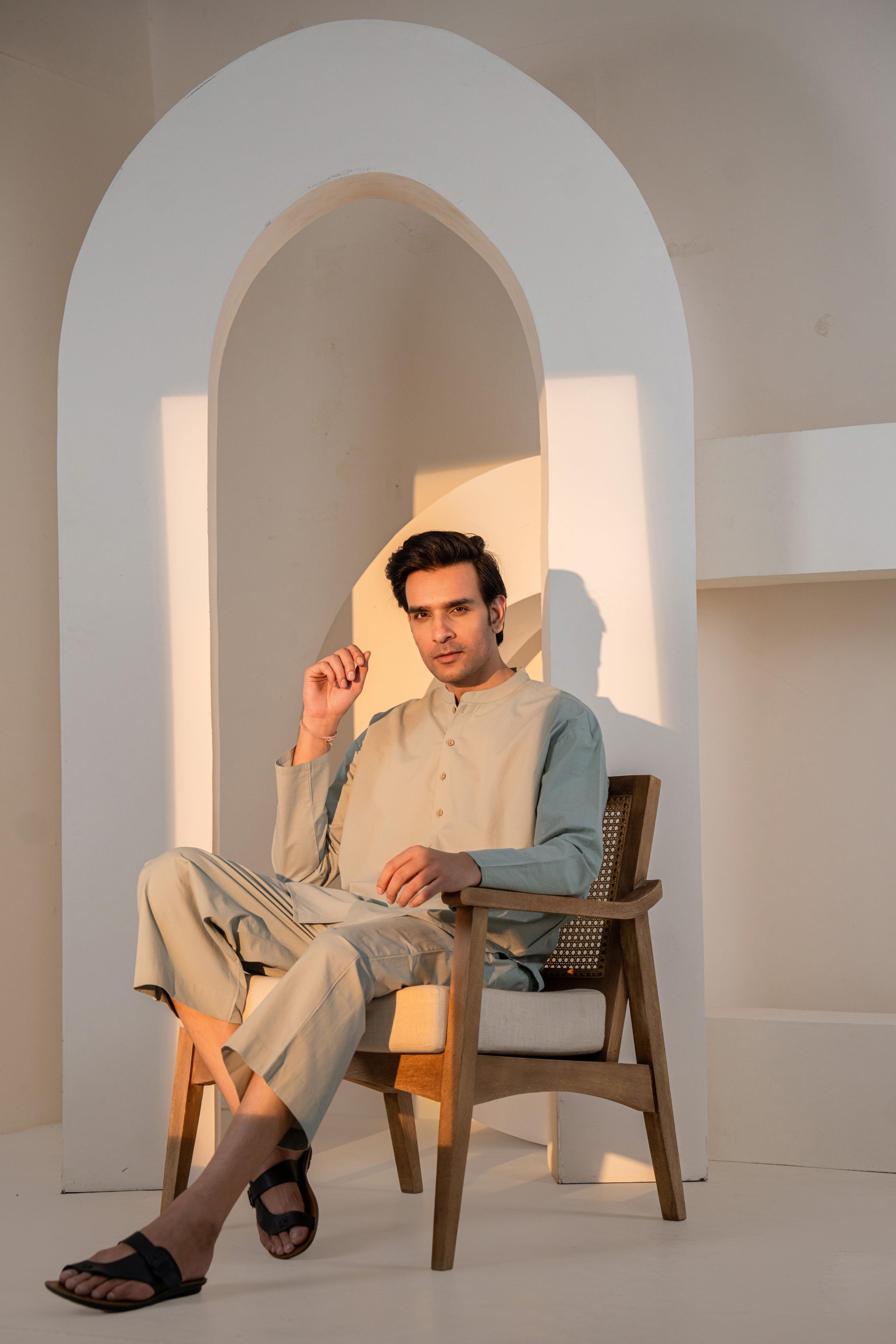 Olive Ease Loungewear | 100% Poplin Organic Cotton | Men Loungewear - paizlie
