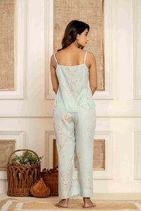 Floral Dreams Loungewear with Spaghetti Straps | 100% Tencel Fabric | Women - paizlie