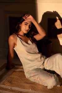 Floral Dreams Loungewear with Spaghetti Straps | 100% Tencel Fabric | Women - paizlie
