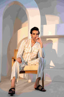 Sage Stripes Loungewear| 100% Cambric Cotton | Men Pajama - paizlie