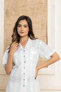 Azure Skyscape Loungewear | 100% Cambric Cotton | Women - paizlie