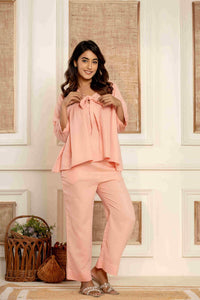 Fuzzy Peach Loungewear | Organic Cotton | Women - paizlie