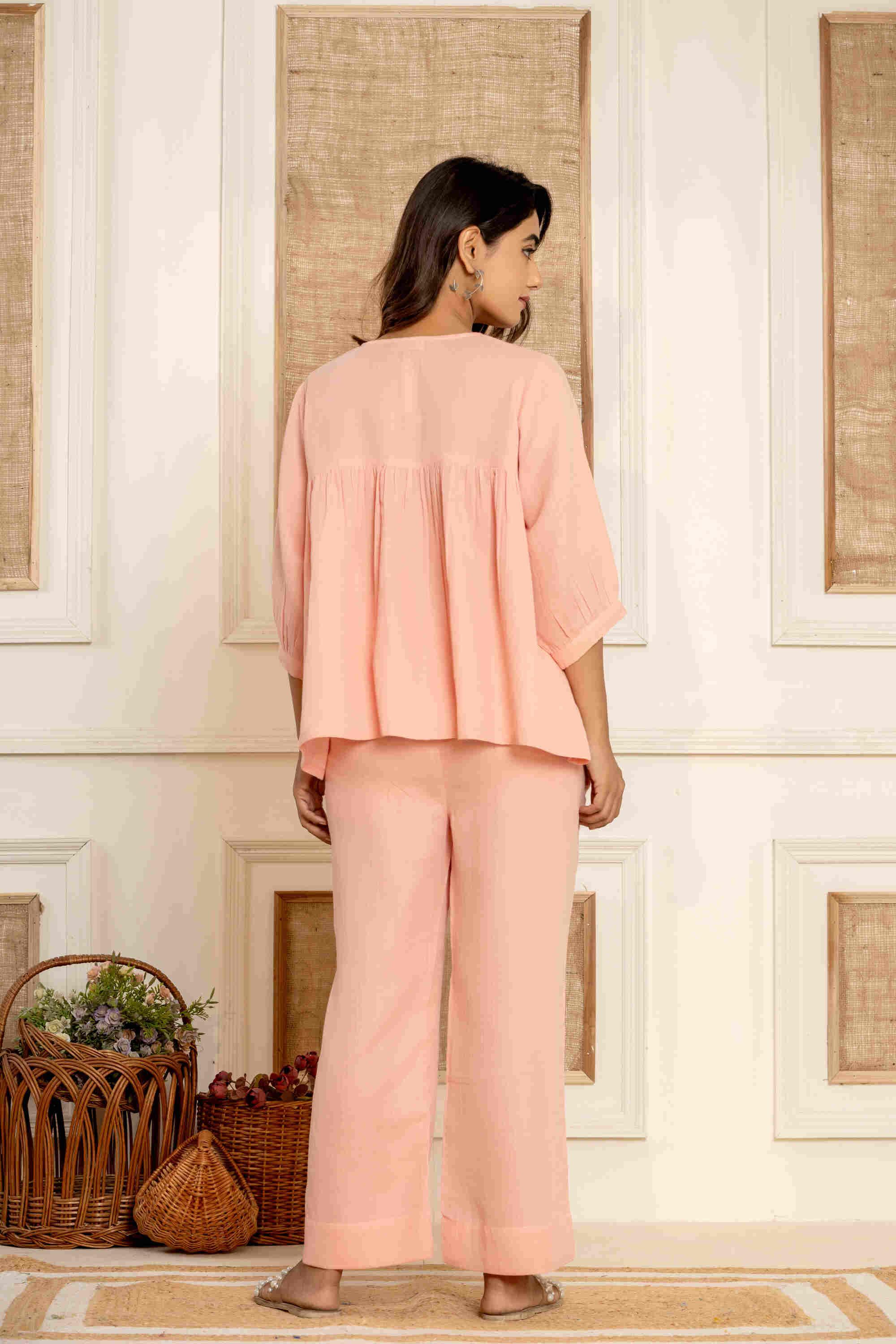 Fuzzy Peach Loungewear | Organic Cotton | Women - paizlie