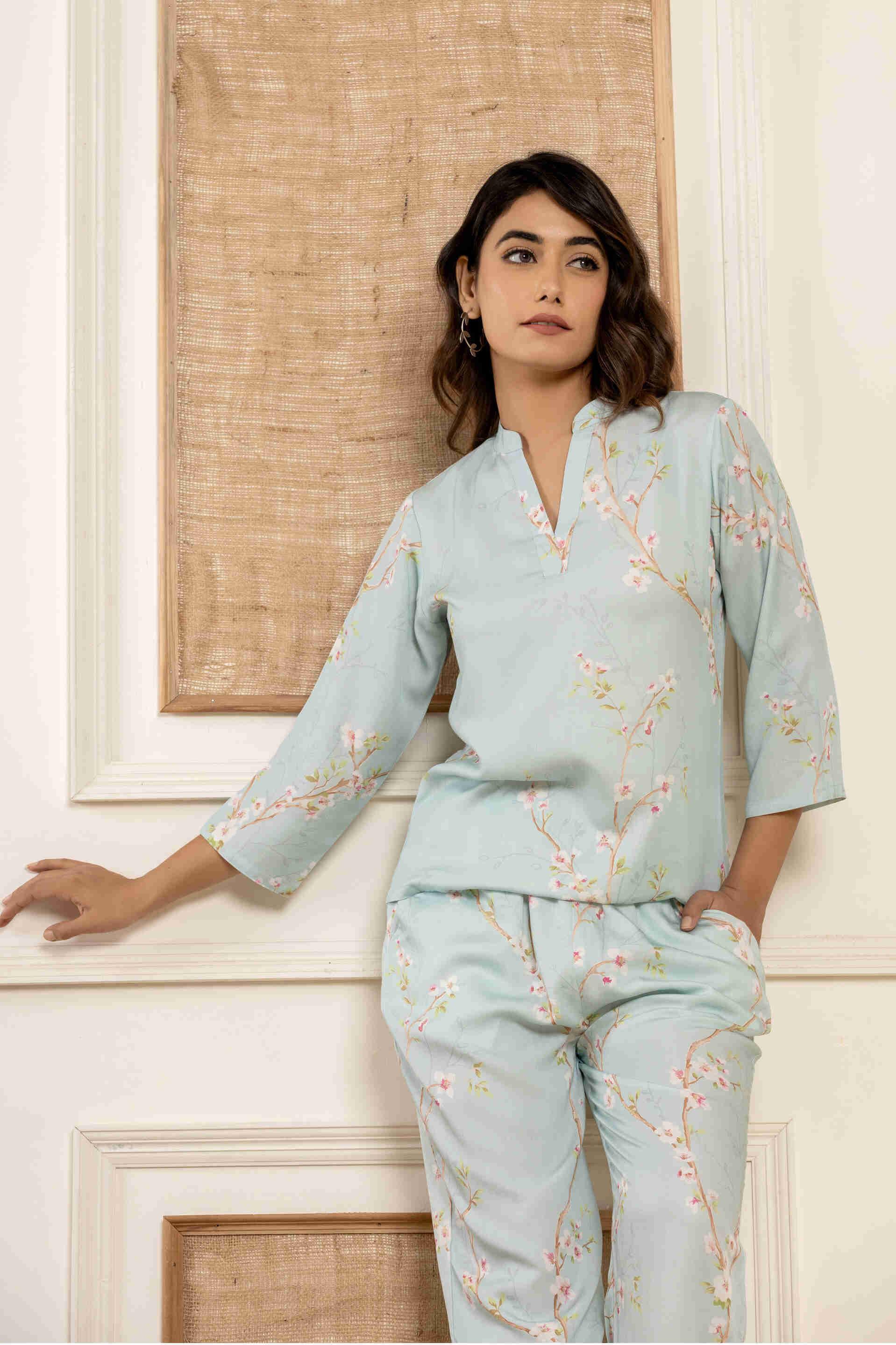 Floral Dreams Loungewear | 100% Tencel Fabric | Women - paizlie