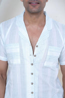 Azure Skyscape Loungewear | 100% Cambric Cotton | Men - paizlie